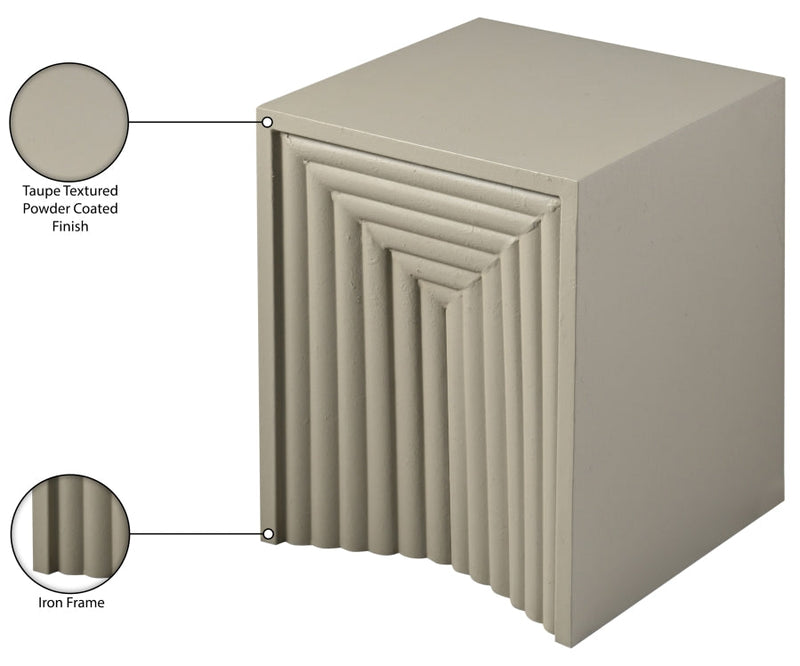 Centennial Iron End Table in Taupe - 99047Taupe-ET