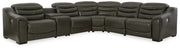 Center Line 6 - Piece Sectional with Recliner in Dark Gray - Gate FurnitureSectional