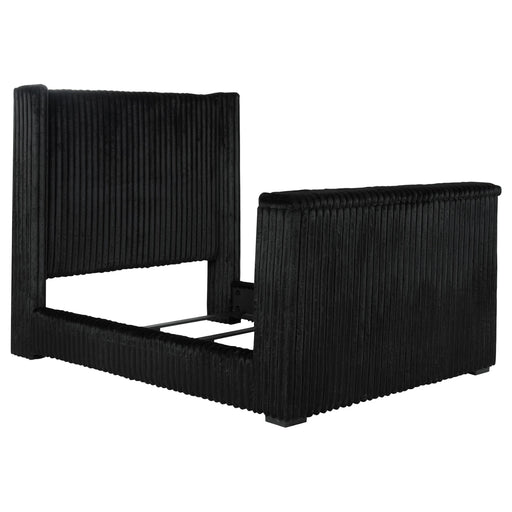 Centergrove Upholstered Queen Wingback TV Bed Black - 315945Q