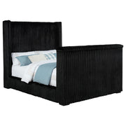 Centergrove Upholstered Queen Wingback TV Bed Black - 315945Q