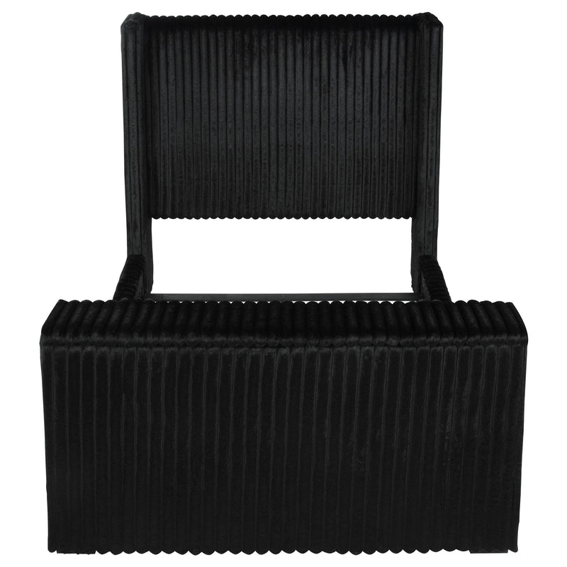 Centergrove Upholstered Queen Wingback TV Bed Black - 315945Q