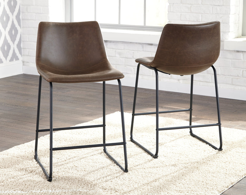 Centiar 2-Piece Bar Stool in Brown - PKG000454