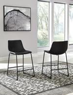 Centiar Black Counter Height Bar Stool (Set of 2) - Gate FurnitureBarstool