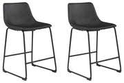 Centiar Black Counter Height Bar Stool (Set of 2) - D372-624X2