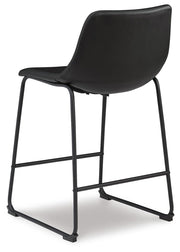 Centiar Black Counter Height Bar Stool (Set of 2) - D372-624X2