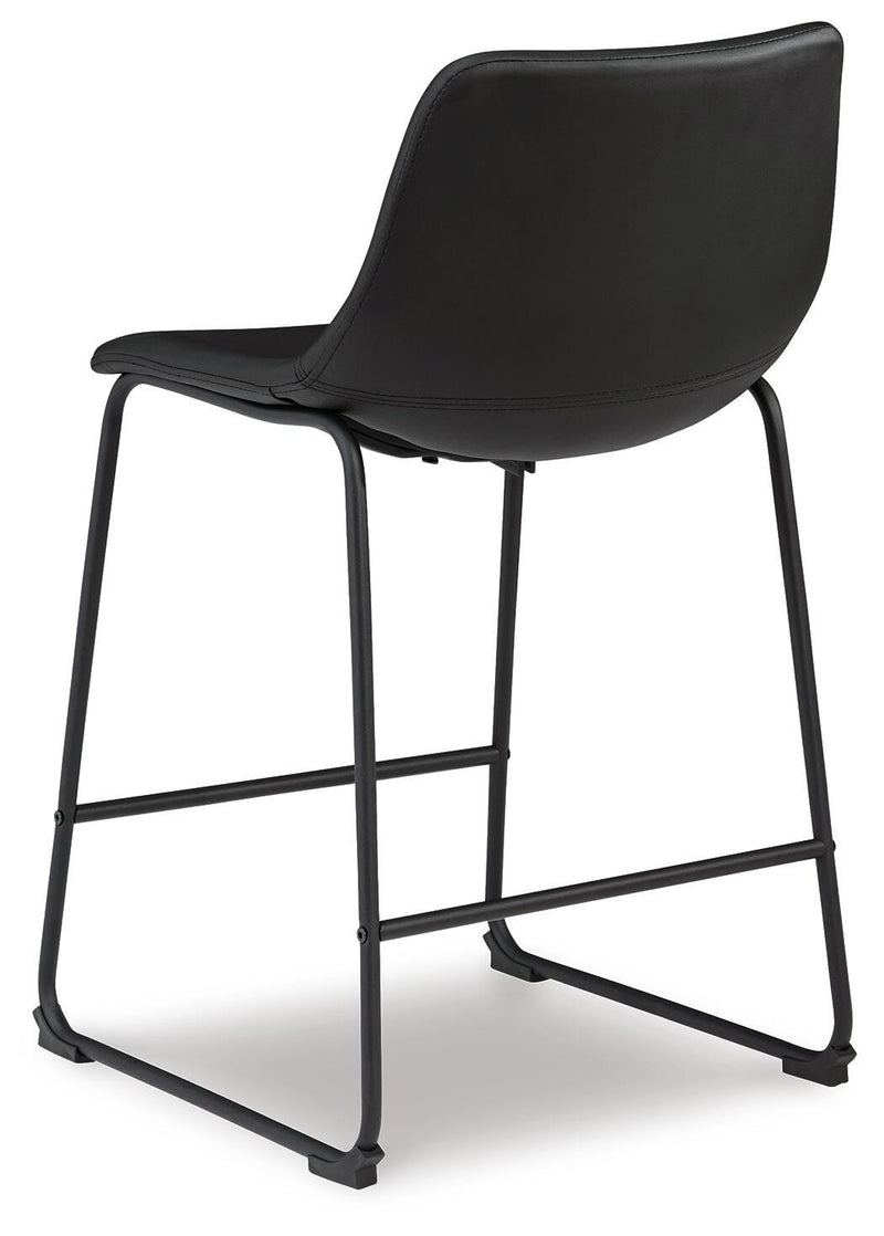Centiar Black Counter Height Bar Stool (Set of 2) - D372-624X2