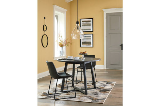Centiar Black Dining Table and 2 Chairs - Gate FurnitureDining Room Set