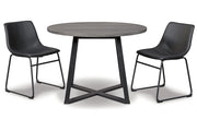 Centiar Black Dining Table and 2 Chairs - Gate FurnitureDining Room Set