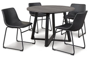 Centiar Black Dining Table and 4 Chairs - Gate FurnitureDining Room Set