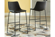 Centiar Black Pub Height Bar Stool (Set of 2) - Gate FurnitureBarstool