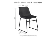 Centiar Black Pub Height Bar Stool (Set of 2) - Gate FurnitureBarstool