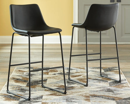Centiar Black Pub Height Bar Stool (Set of 2) - D372-630X2
