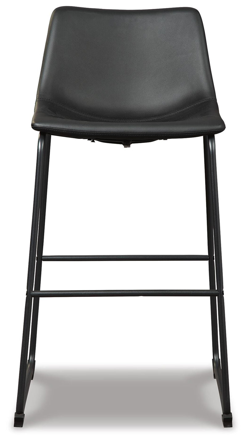 Centiar Black Pub Height Bar Stool (Set of 2) - D372-630X2