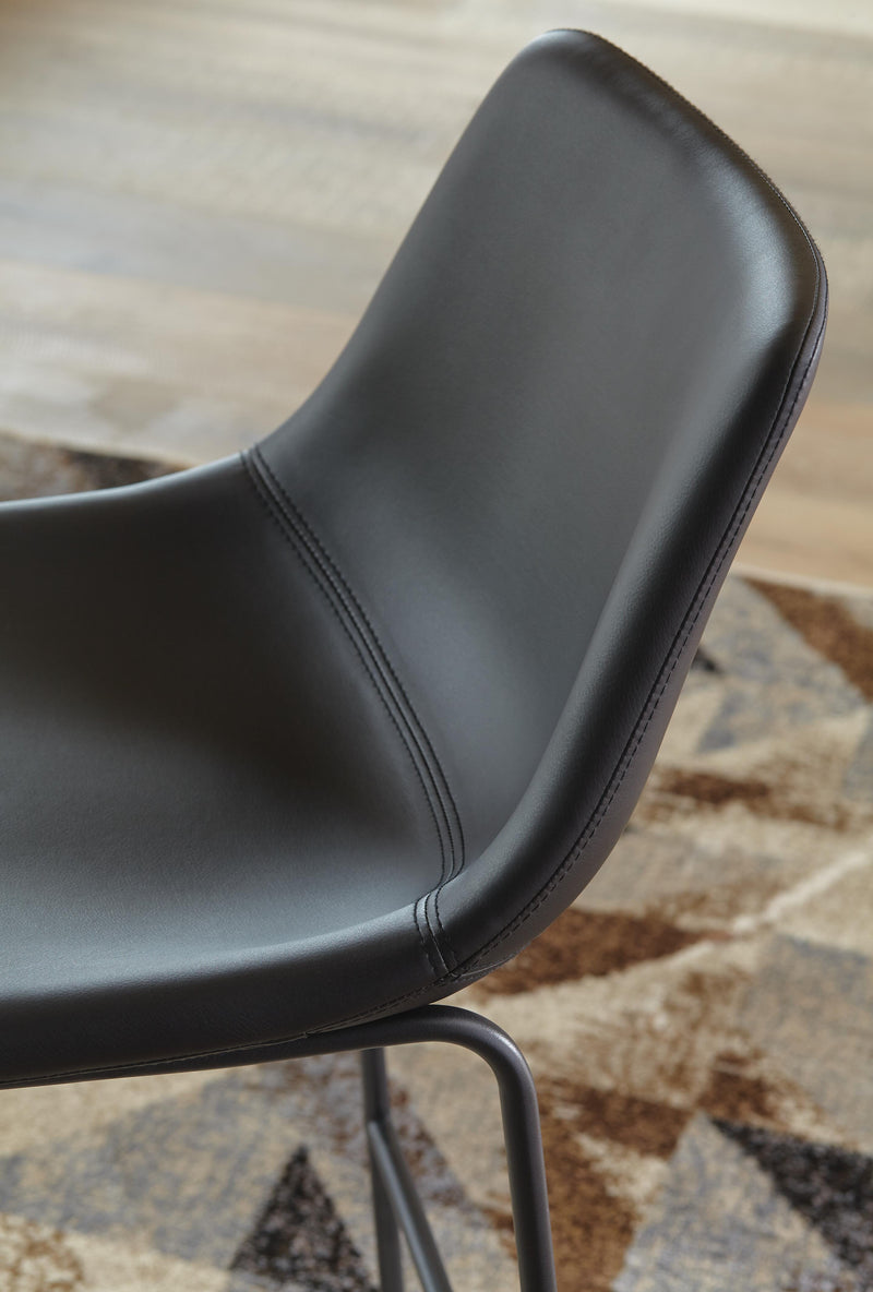 Centiar Black Pub Height Bar Stool (Set of 2) - D372-630X2
