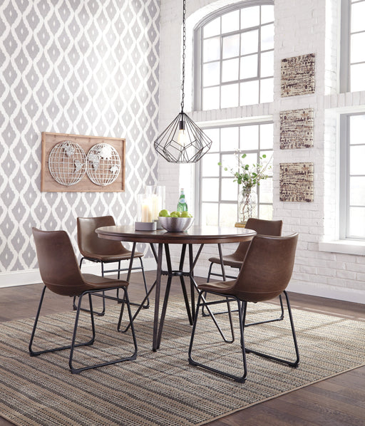 Centiar Brown 5 - Piece Round Dining Set - Gate FurnitureDining Room Set