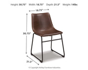 Centiar Brown/Black Dining Chair (Set of 2) - D372-01X2