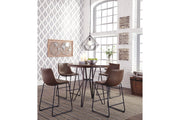 Centiar Brown Counter Height Bar Stool (Set of 2) - Gate FurnitureBarstool