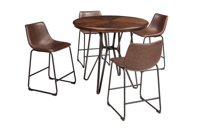 Centiar Brown Counter Height Bar Stool (Set of 2) - Gate FurnitureBarstool