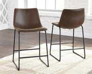 Centiar Brown Counter Height Bar Stool (Set of 2) - D372-124X2