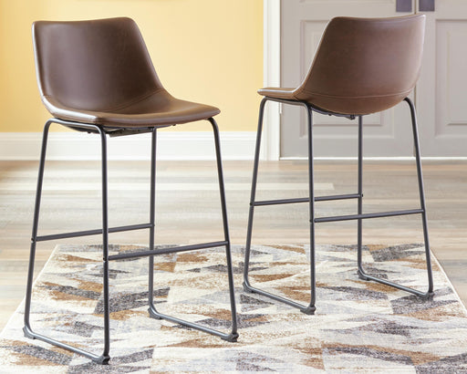 Centiar Brown Pub Height Bar Stool (Set of 2) - D372-130X2