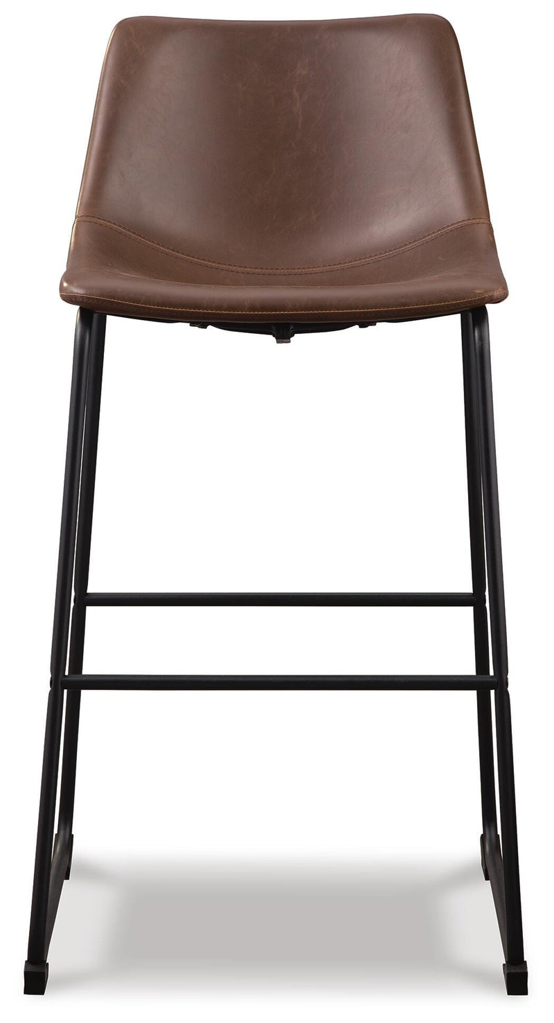 Centiar Brown Pub Height Bar Stool (Set of 2) - D372-130X2