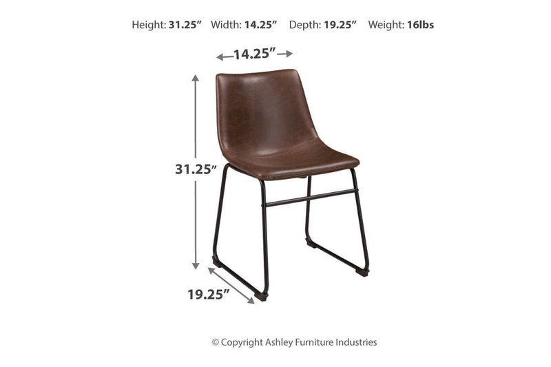 Centiar Brown/Black Dining Chair (Set of 2) - Gate FurnitureDining Chair