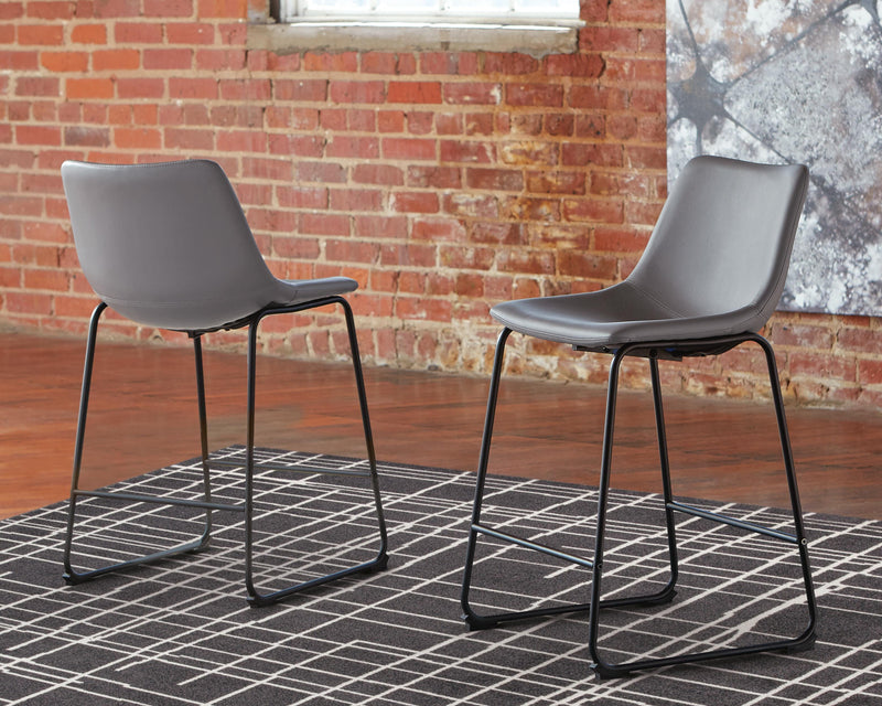 Centiar Gray Counter Height Bar Stool (Set of 2) - D372-824X2