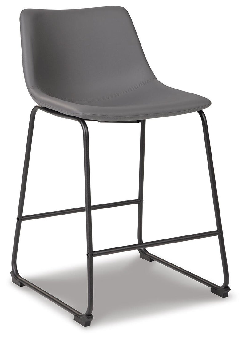 Centiar Gray Counter Height Bar Stool (Set of 2) - D372-824X2