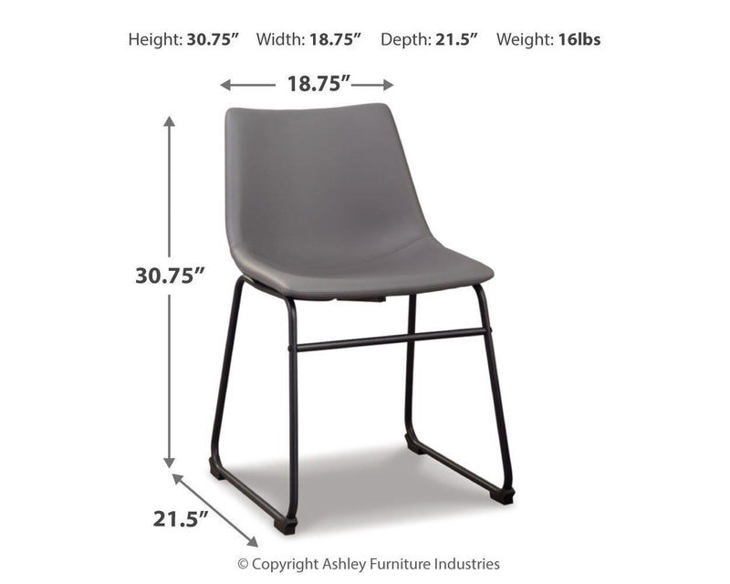 Centiar Gray Dining Chair (Set of 2) - D372-08X2