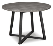 Centiar Gray/Black 3 - Piece Round Dining Set - Gate FurnitureDining Room Set