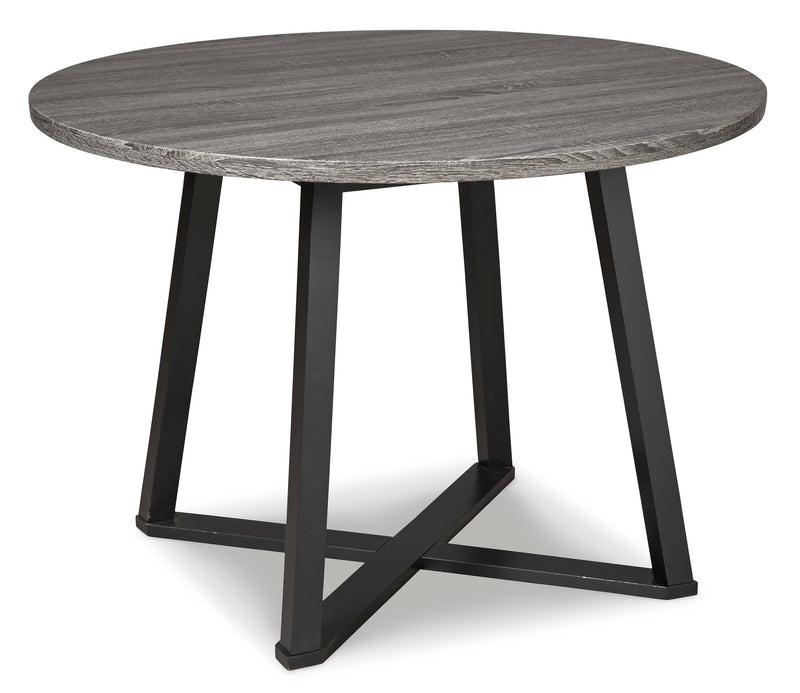 Centiar Gray/Black 3 - Piece Round Dining Set - Gate FurnitureDining Room Set