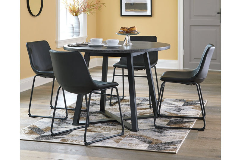Centiar Gray/Black Dining Table - Gate FurnitureDining Table