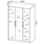 Cerda 3-door Bedroom Wardrobe Storage Cabinet Armoire Latte - 950448LTE