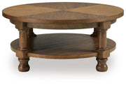 Chadworth Medium Brown Coffee Table - T614-8