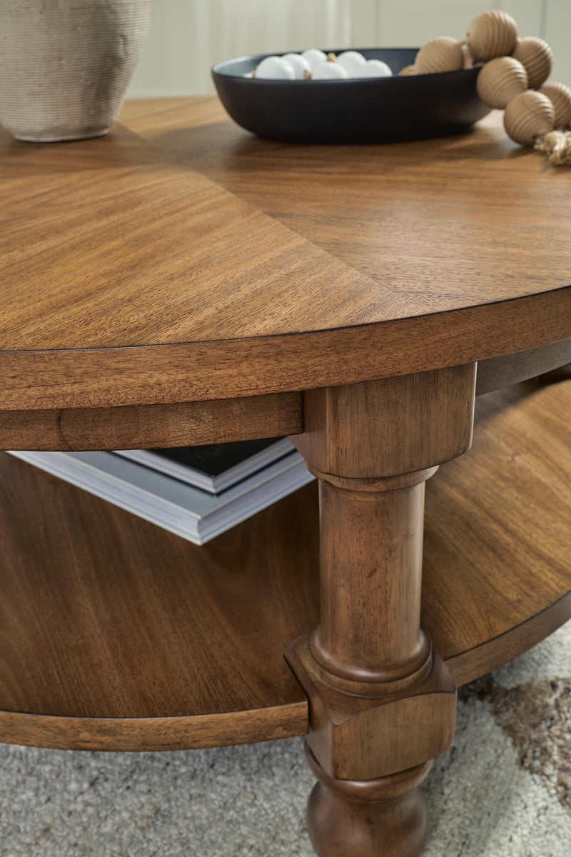Chadworth Medium Brown Coffee Table - T614-8
