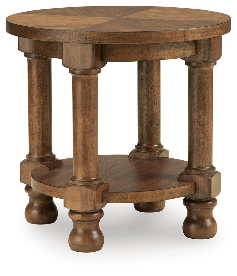 Chadworth Medium Brown End Table - T614-6