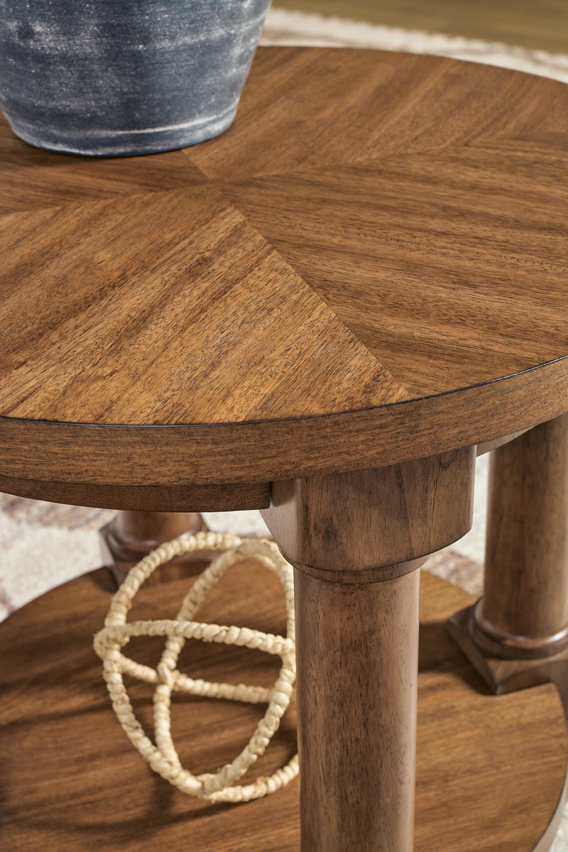 Chadworth Medium Brown End Table - T614-6