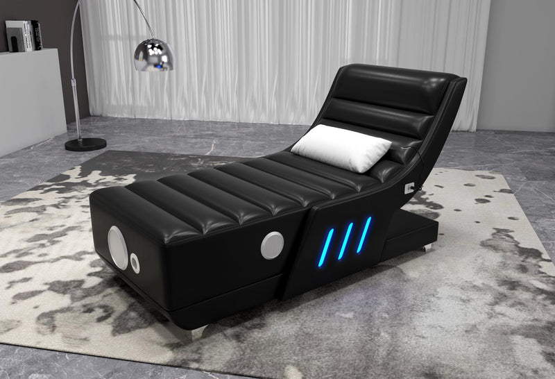 Chaise with Bluetooth Speaker, Subwoofer, Multi Color LED Light, USB Charger - S195-CH