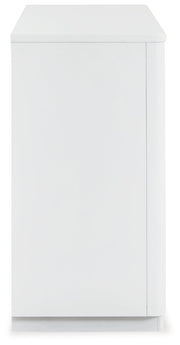 Chalanna California King Upholstered Storage Bed with Dresser in White from Ashley - Luna Furniture
