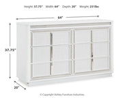 Chalanna California King Upholstered Storage Bed with Dresser in White from Ashley - Luna Furniture