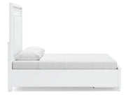 Chalanna Queen Upholstered Storage Bed with Dresser and 2 Nightstands in White from Ashley - Luna Furniture
