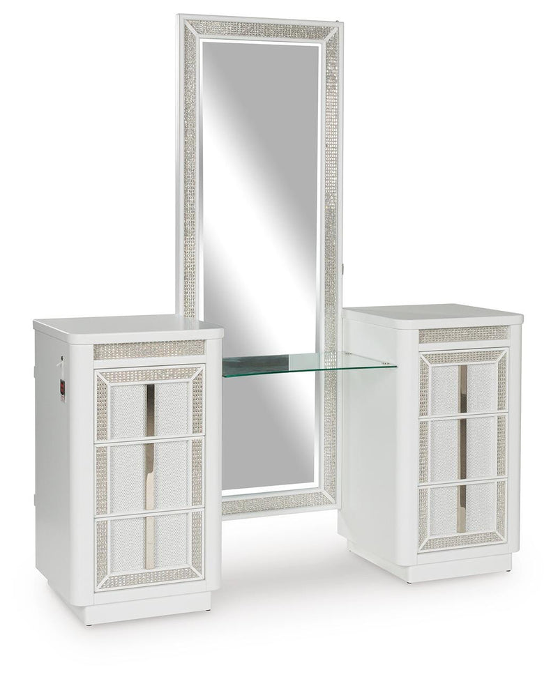 Chalanna Vanity, Mirror and Stool - B822B6