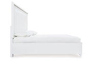 Chalanna White Queen Upholstered Storage Bed - Gate FurnitureQueen Bed