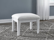 Chalanna White Vanity Stool - B822-01