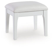 Chalanna White Vanity Stool - B822-01