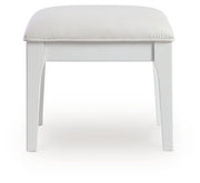 Chalanna White Vanity Stool - B822-01