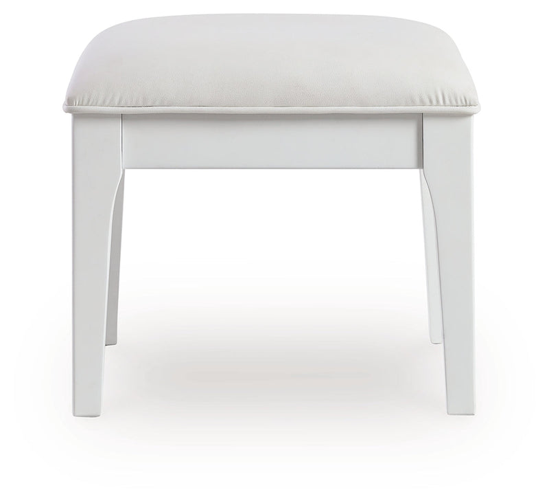 Chalanna White Vanity Stool - B822-01