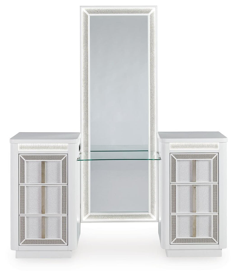Chalanna White Vanity with Mirror - B822B7