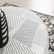 Chancery Gray/Navy Ottoman - SM8194-OT