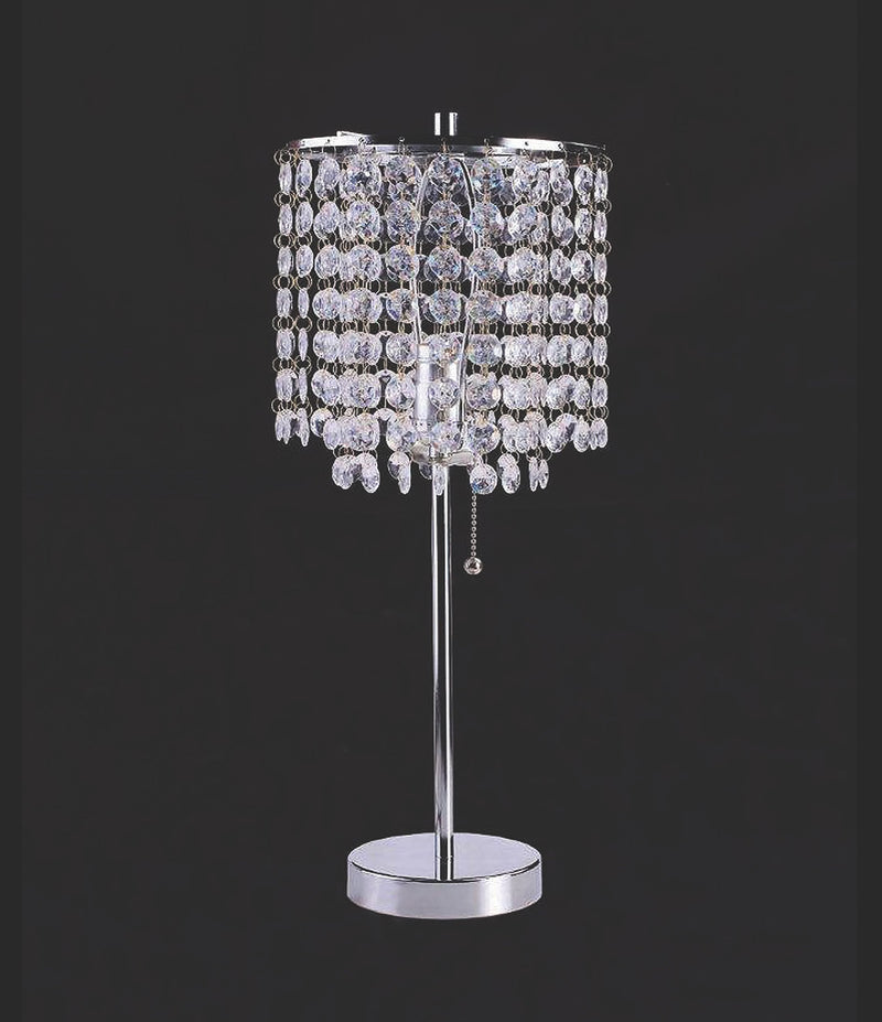 Chandelier Chrome 19" Table Lamp - 6213T-CH-1 - Gate Furniture